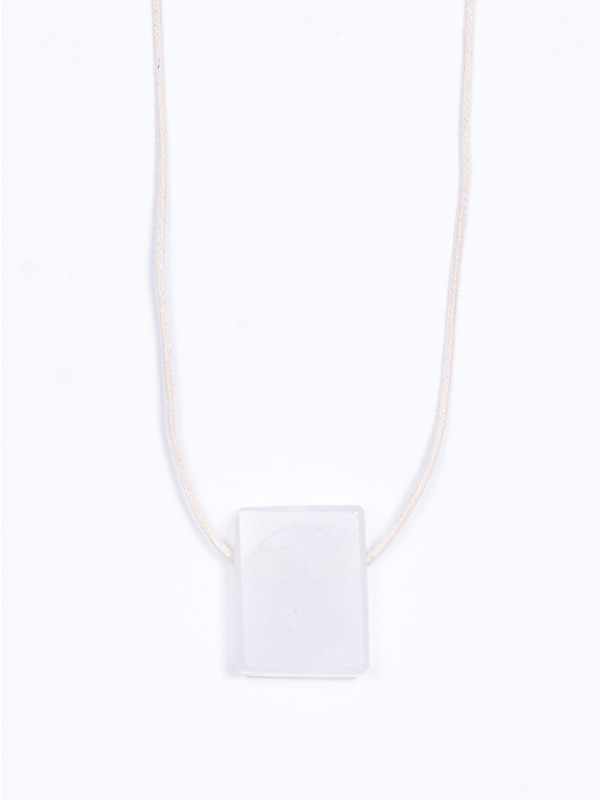 Colar Aromático Minimalista - Quartzo Branco