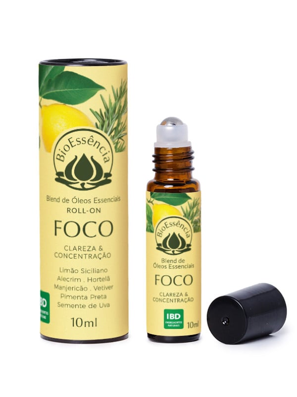 Blend Foco Roll-On 10ML - Clareza & Concentração
