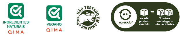 Certificações QIMA IBD, Vegano, Não Testado em Animais e eureciclo